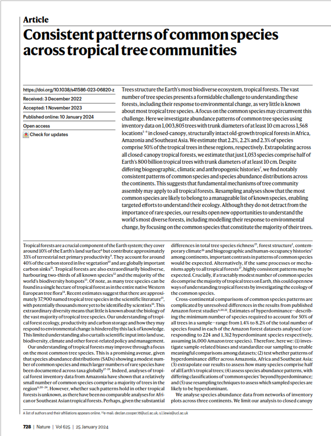 Consistent patterns of common species across tropical tree communities
