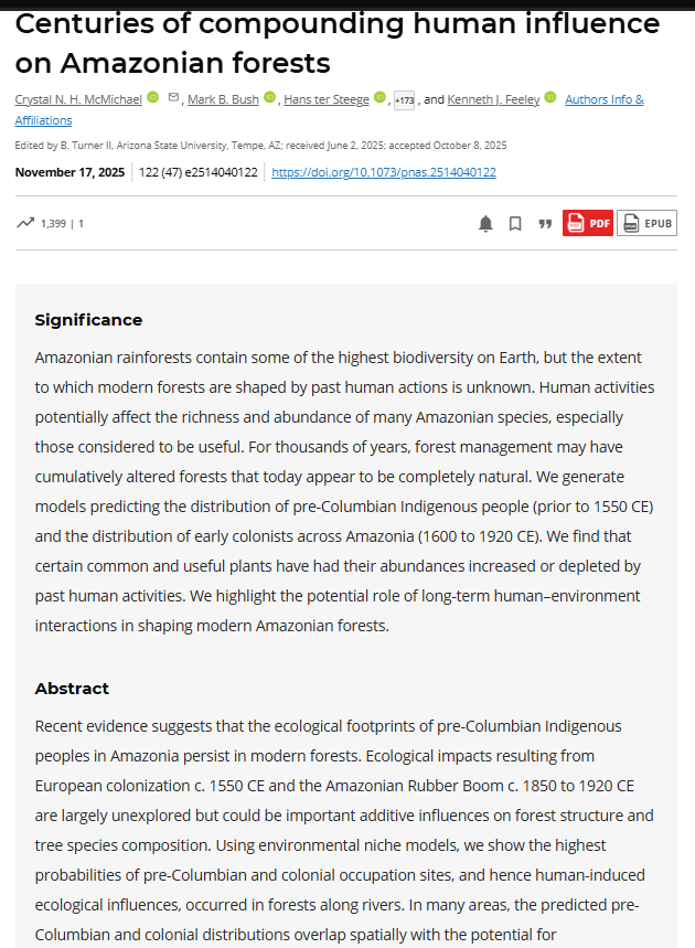 Centuries of compounding human influence on Amazonian forests