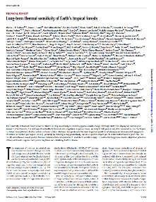 Long-term thermal sensitivity of Earth’s tropical forests