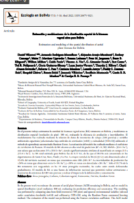 Estimation and modeling of the spatial distribution of aerial plant biomass for Bolivia.