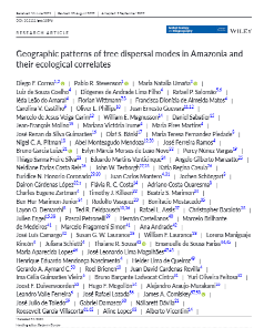 Geographic patterns of tree dispersal modes in Amazonia and their ecological correlates