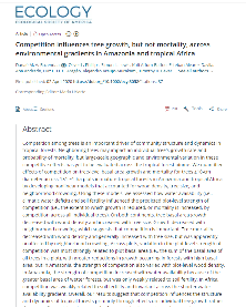 Competition influences tree growth, but not mortality,...