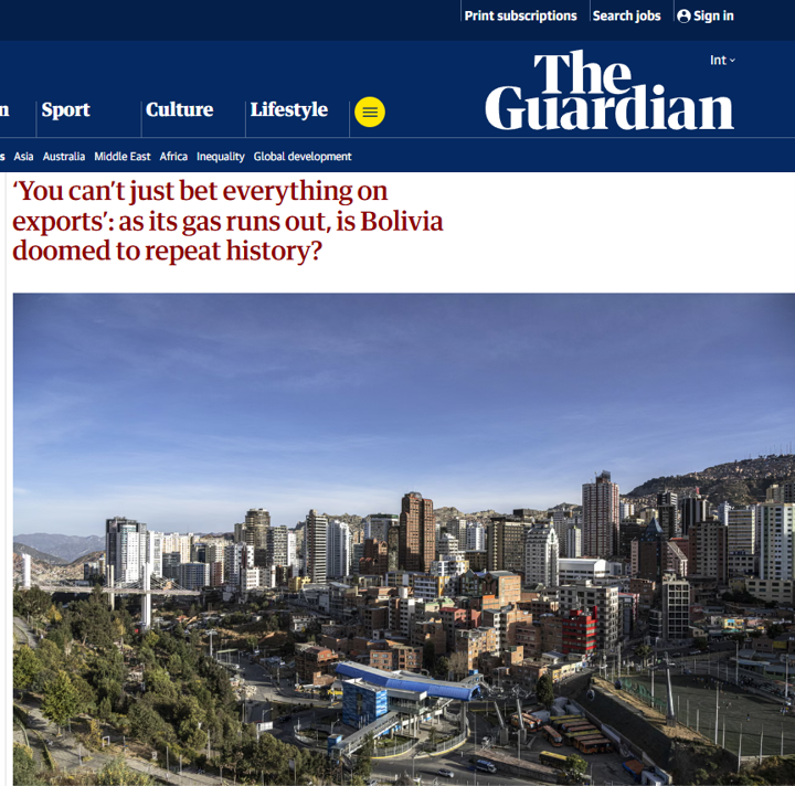 The Guardian destaca la bioeconomía amazónica en su análisis sobre el futuro económico de Bolivia